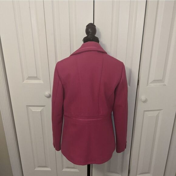 Tommy Hilfiger Pink Wool Pea Coat M - Picture 2 of 7